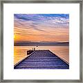 Flathead Lake Sunrise Framed Print