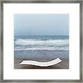 Flexy Batyline Mesh Curve Chaise On Malibu Beach Framed Print