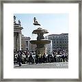 Flight And Fountain Framed Print