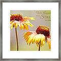 Floral Sunshine With Message Framed Print