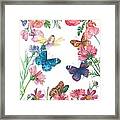 Flower Fairy Illustrated Butterfly Framed Print
