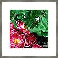 Flowers And Leaves Framed Print