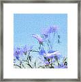 Flowers In Blue Framed Print