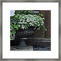 Flowers In Front Of A Door In Charleston Framed Print