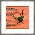 Flowers On The Wall Framed Print