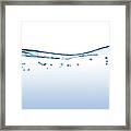 Flowing Water With Bubbles Framed Print
