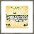 Flying Machine Patent Drawing From 1906 - Vintage Framed Print