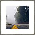 Fog On Highway Framed Print