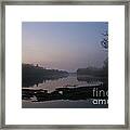 Foggy Morning On The River Framed Print