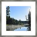 Foggy Morning Sunrise Framed Print