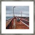 Foggy Pier Framed Print