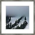 Foggy Ski Resort Framed Print