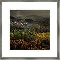 Foggy Tuscan Valley Framed Print