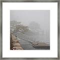 Foggy Winter Harbor Framed Print