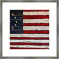 Folk Art American Flag Framed Print