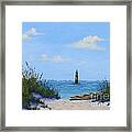 Folly Beach Lighthouse Framed Print