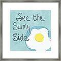 Food- Kitchen Art- Eggs- Sunny Side Up Framed Print