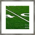 Football Field 40 Yard Line Picture Framed Print