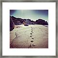 #footprints #tagstagram.com #beach Framed Print