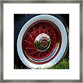 Ford V8 Wheel Framed Print