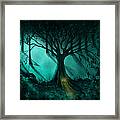 Forest Light Ethereal Fantasy Landscape  Framed Print