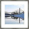 Fort Knox And Bridges Reflection In Winter Framed Print