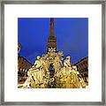 Fountain Of The Four Rivers On The Framed Print