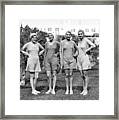 Four Bathing Suit Models Framed Print