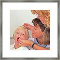 Four-year-old Boy Receiving Polio Vaccination Framed Print
