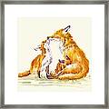 Foxy Family Framed Print