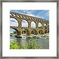 France, Nimes, The Pont Du Gard Is An Framed Print