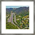 Freeway Sepulveda Pass Traffic Bel Air Crest California Framed Print