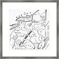 French & Indian War Map Framed Print