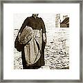 French Lady With A Very Large Bread France 1900 Framed Print