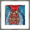 Frida Makes A Splash Framed Print