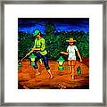 Frog Hunters Framed Print