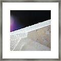 Frost Crystal With Lens Flare Framed Print