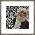Frosted Santa Framed Print