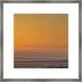 Frosty Ground And Sunset Framed Print