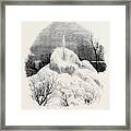 Frozen Fountain At Bamford Near Rochdale Framed Print