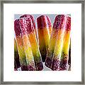 Frozen Fruit Rainbow Framed Print