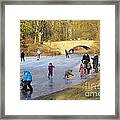 Frozen Lake Krefeld Germany Framed Print