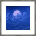 Full Moon & Clouds Framed Print