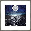 Full Moon Over The Water Framed Print