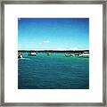 Fun On The Torch Lake Sandbar Framed Print