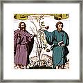 Galen And Hippocrates, Ancient Framed Print