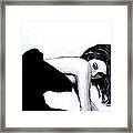Gamine- French Girl In Black And White Framed Print