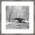 Gapstow On Ice Framed Print