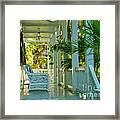 Gardens Porch In Key West Framed Print
