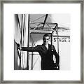 Gary Cooper Leaning On A Wall Framed Print